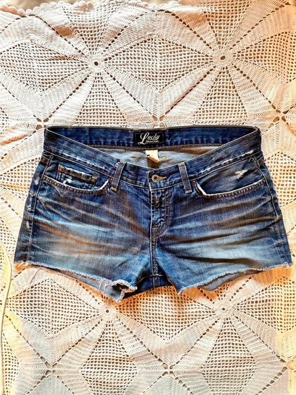 Vintage Lucky Brand Blue Denim Cutoff Shorts